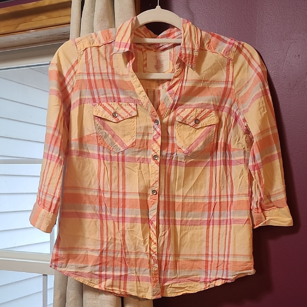 Plaid Button-Up Shirt